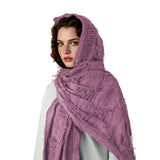 Burgundy Medieval Shawl with Viking Brooch – Cotton-Poly Cloak Scarf for Renaissance, LARP & Cosplay 🧙‍♂️🛡️