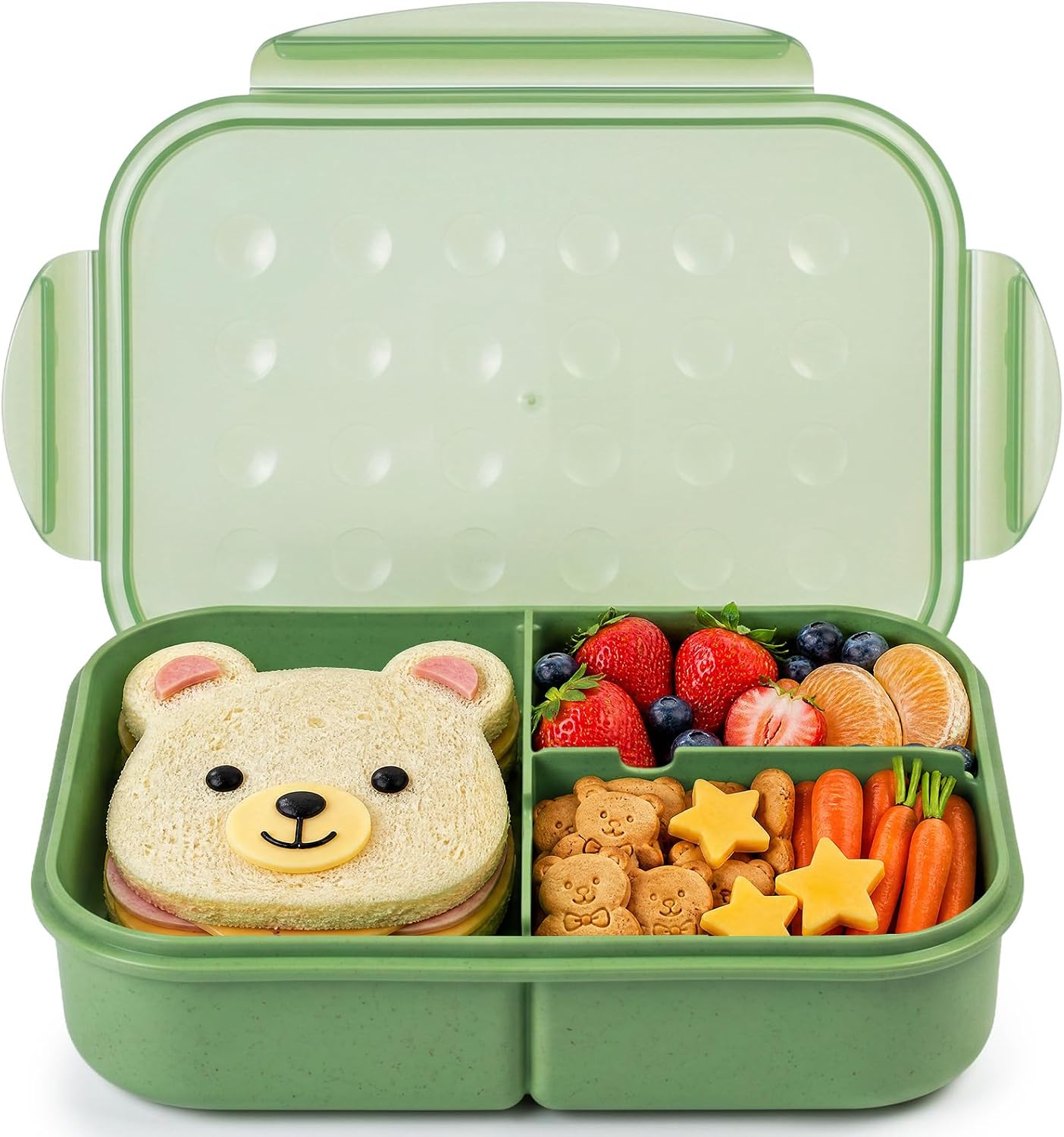 Purple 1150 ml 3-Compartment Bento Lunch Box