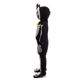 Kids Glow-in-the-Dark Skeleton Costume – Black Skull Jumpsuit with Mask & Gloves 💀✨