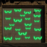 Glow-in-the-Dark Garage Door Magnets – 20 Pairs Luminous Halloween Eyes for Spooky Outdoor Decor (Waterproof & Reusable)