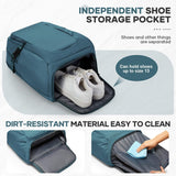 SUWASP Flight-Approved Travel Backpack with Laptop Sleeve & Shoe Storage – Peacock Blue