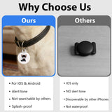 Ultra-Light Cat GPS Tracker, No Subscription, 365-Day Battery, Waterproof Smart Pet Locator with App Tracking & History Monitoring