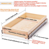 Mulush Mid-Width Pull-Out Wooden Cabinet Drawer with Soft-Close Slides – Smooth Access Storage Organizer