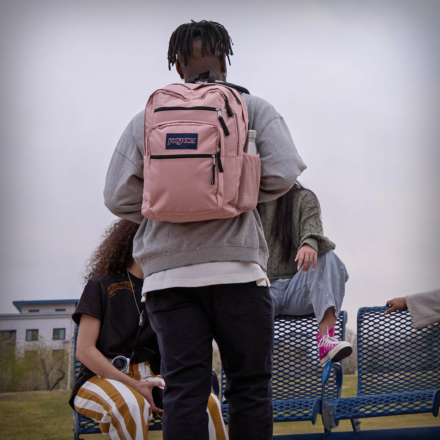 JanSport Big Student Laptop Backpack with 15″ Laptop Sleeve – Classic 2-Compartment School & Everyday Backpack (Black)