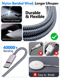 2-Pack 3-in-2 Multi Charging Cable for iPhone, Apple Watch & USB-C Devices – Travel Charging Cord (Gray)