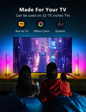 RGBW+IC Smart LED Light Bars with Music Sync, App & Remote Control – Black Ambient Gaming Lights