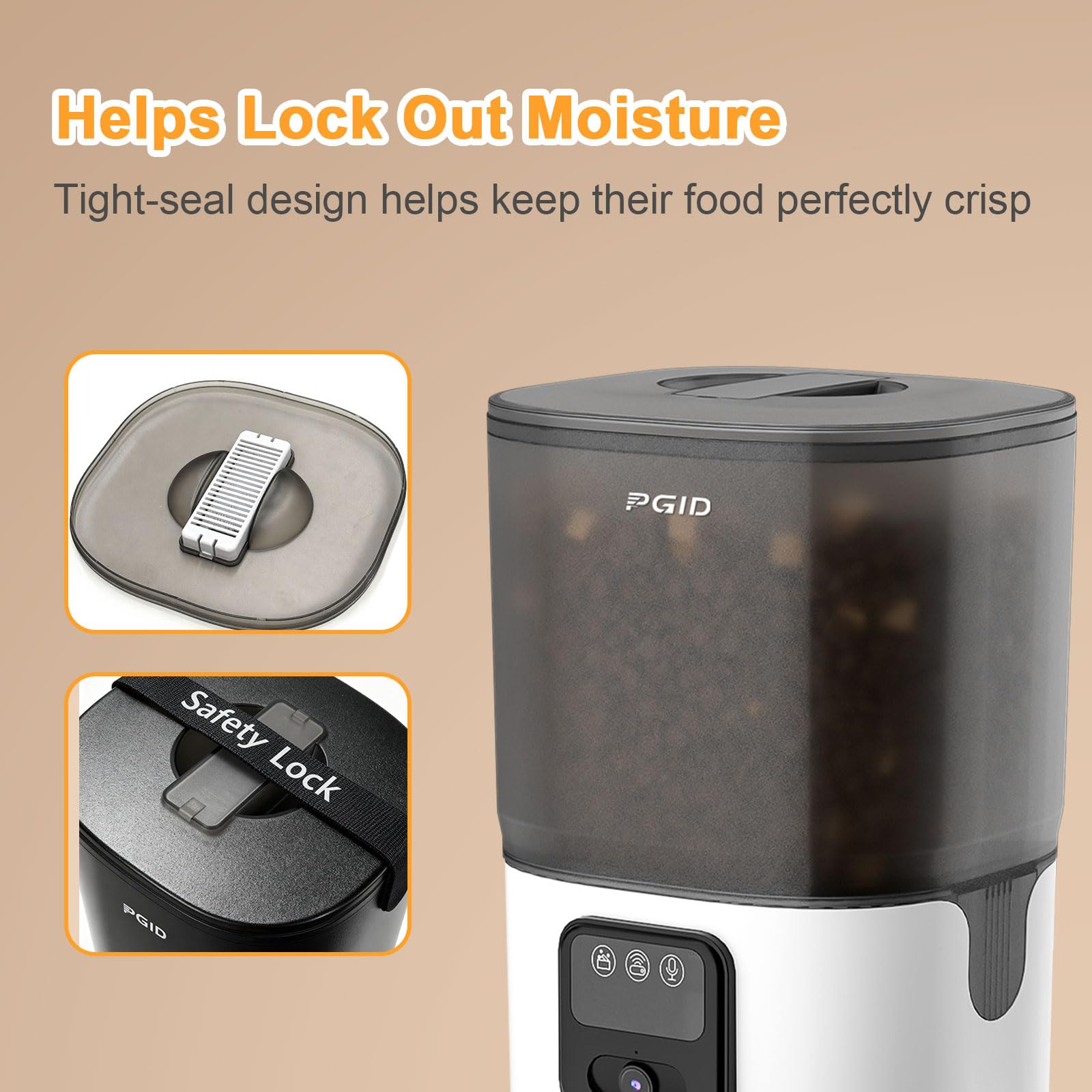 Smart Automatic Pet Feeder with 1080P HD Camera, 6L Transparent Food Tank, WiFi App Control, Motion Detection, and Two-Way Audio