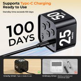 EOOCOO Visual Pomodoro Timer Cube with Gravity Flip, LED Progress Display & USB-C Rechargeable Design – Black