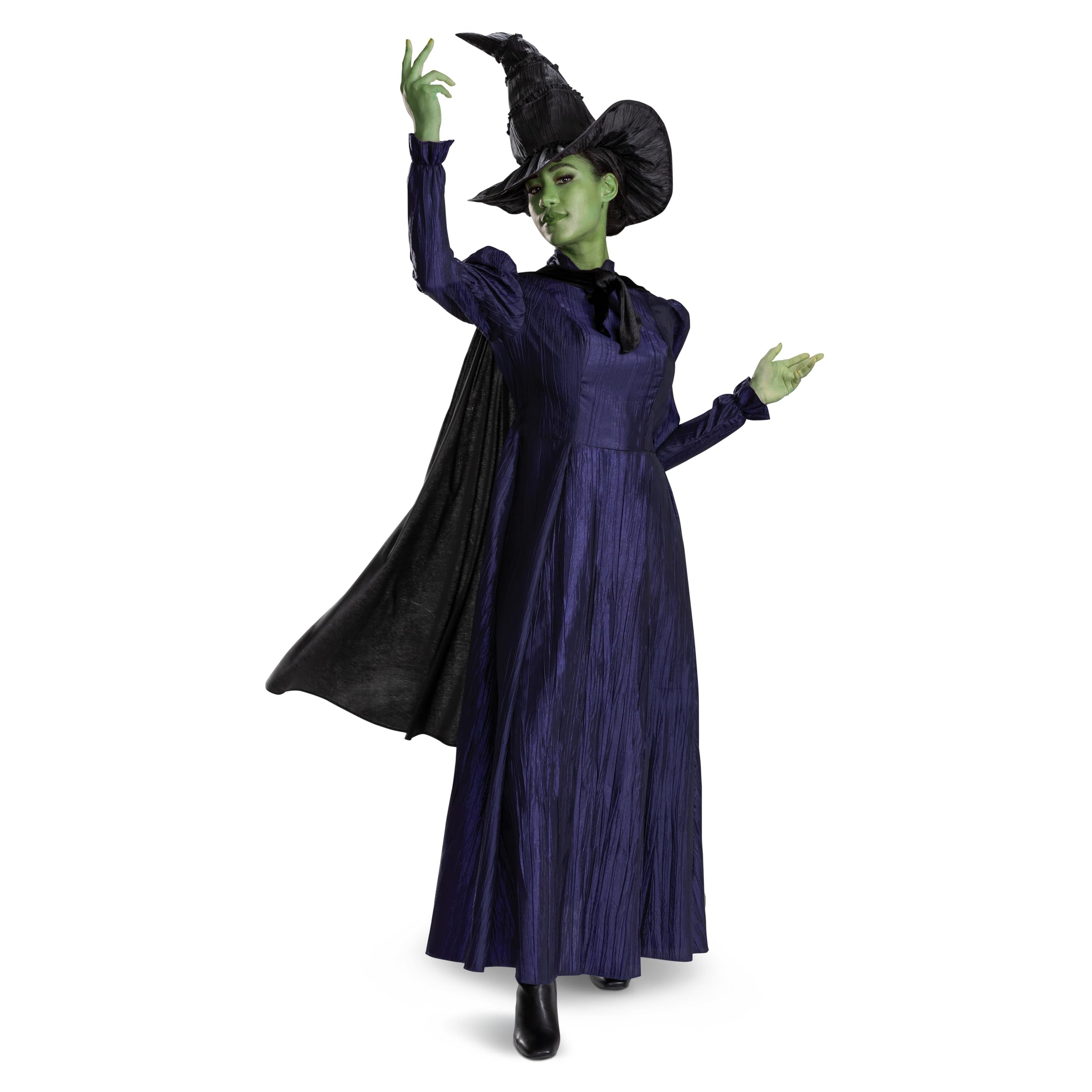 Official Elphaba Costume – Wicked Witch Dress, Cape & Hat for Women 🖤💚