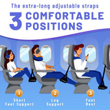 Airplane Footrest Hammock – Adjustable Travel Foot Sling for Flights, Trains & Long Trips