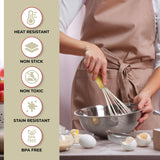 50-Piece Silicone Kitchen Utensil Set with Wooden Handles & Storage Holder