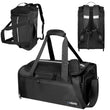 ORKELS 29L 3-in-1 Gym Bag Backpack – Waterproof Sports Duffle with Shoe & Wet Pocket for Travel and Fitness (Black)