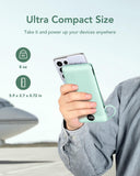 Slim 10000mAh Portable Charger with Built-In Cables & Wall Plug – Fast Multi-Device Power Bank