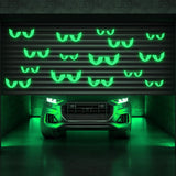 Glow-in-the-Dark Garage Door Magnets – 20 Pairs Luminous Halloween Eyes for Spooky Outdoor Decor (Waterproof & Reusable)
