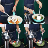 13-Piece Stainless Steel Kitchen Utensil Set with Mirror Finish & Holder – Silver