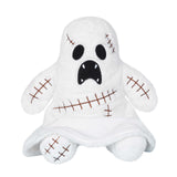 White Ghost Plush – 9.8" Soft Halloween Stuffed Toy Decoration – Hand-Stitched Embroidered Face & Ultra-Soft Fabric