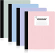 4-Pack Wide Ruled Composition Notebooks with 160 Pages and Durable Sewn Binding