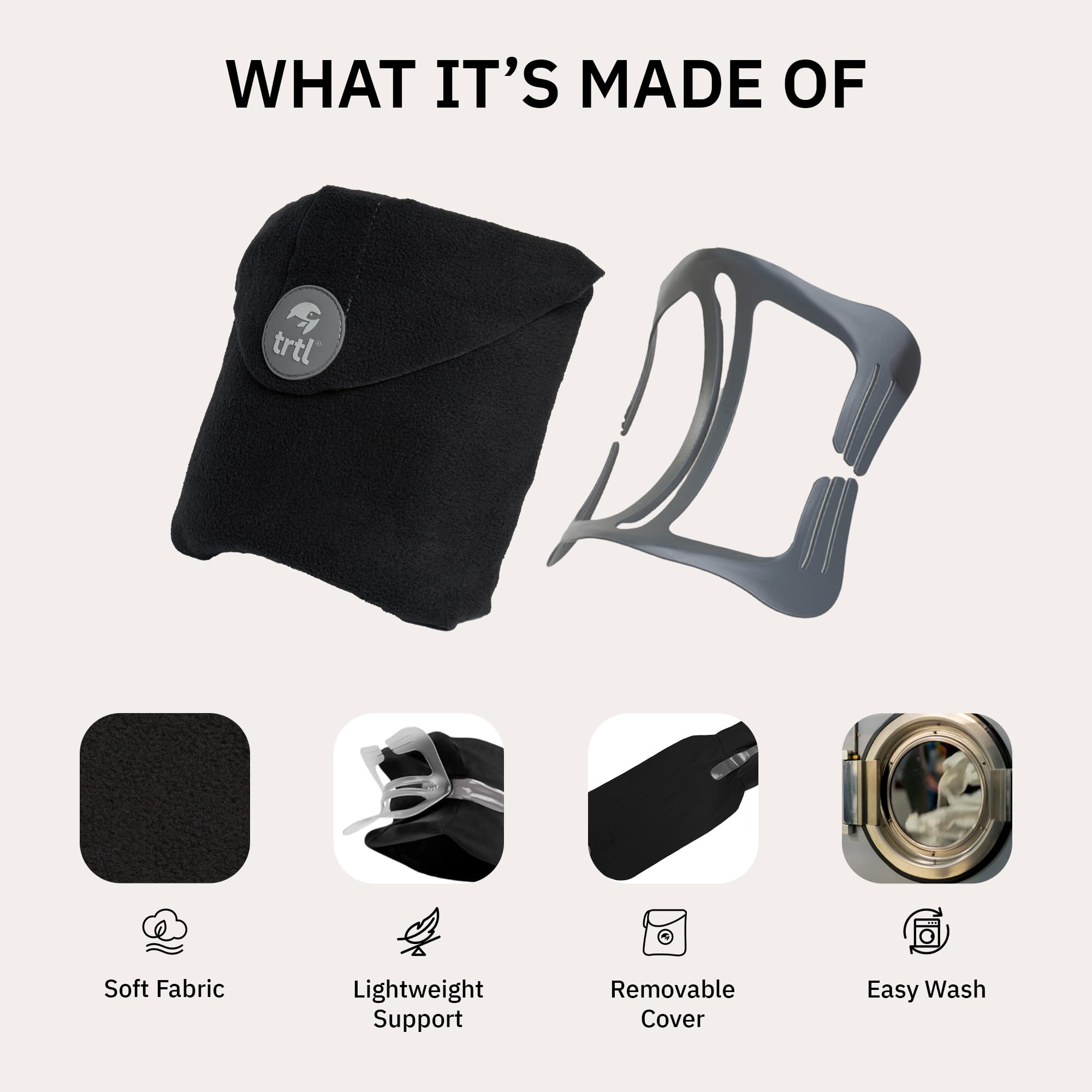 Ergonomic Travel Neck Pillow for Airplanes – Lightweight Neck Support Pillow with Patented Head Support System
