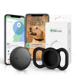 Mini Pet Tracker for Apple Find My Network with Silicone Case – No Monthly Fee Bluetooth Tracking Device for Cats & Dogs (White)