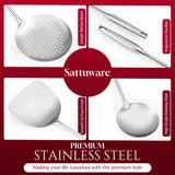 6-Piece Premium Stainless Steel Cooking Utensil Set with Ergonomic Handles – Silver
