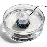 Premium Glass Cat Water Fountain 2.7L (90oz) – Ultra-Quiet Automatic Pet Hydration System (White)