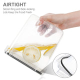 Airtight Food Storage Containers Set – 7-Piece Stackable Pantry Organizers (Clear & Black)
