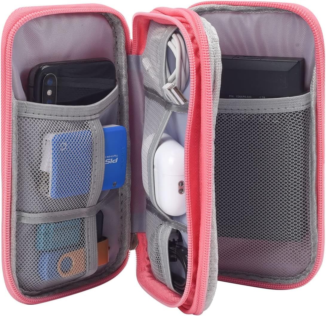 Electronics Organizer Travel Case – Waterproof Cable & Gadget Storage Bag for Chargers, USB Drives, Power Banks & Accessories