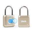 UMIKSMART Biometric Fingerprint Padlock with USB-C Rechargeable Battery, Fast Unlock Smart Lock for Gym Locker, Backpack & Storage
