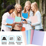 5-Pack Pastel Plastic Two-Pocket Folders with Prongs