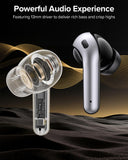 TAGRY X08 Wireless Bluetooth Earbuds with LED Power Display, Wireless Charging Case & 60H Playback – Waterproof Stereo Headphones Black
