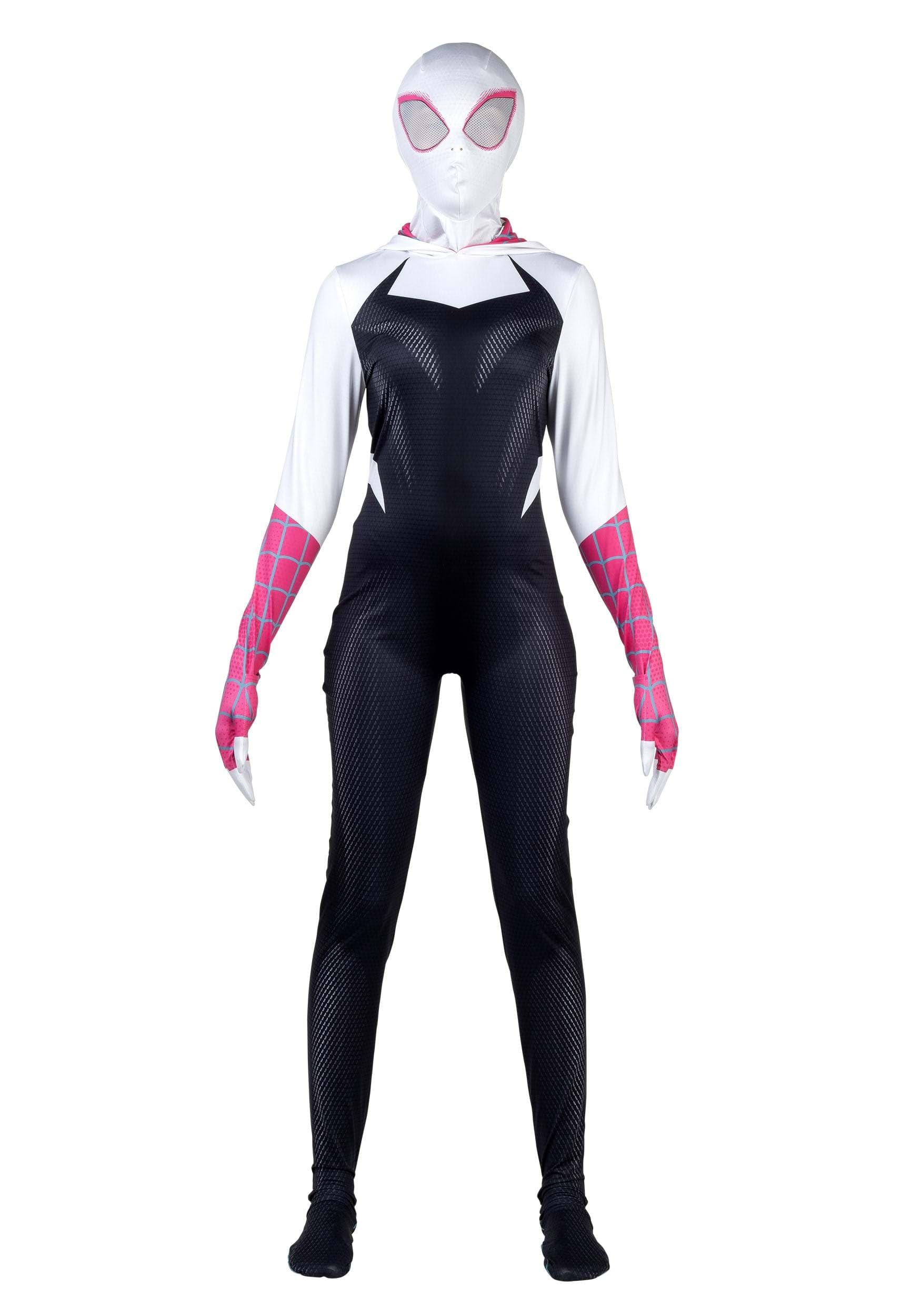 Women’s Spider-Gwen Zentai Suit Costume – Full-Body Spandex Jumpsuit Inspired by Marvel Spider-Verse