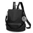 CHERUTY Women’s Anti-Theft Nylon Backpack Purse – Lightweight Fashion Travel Backpack with Rear Zipper Design (Black)