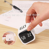 Digital Timer Cube with Flip Control, Preset Countdown & Vibration Mode, USB-C Rechargeable Focus Timer for Cooking, Work & Study – Black
