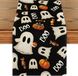 Artoid Mode Ghost Pumpkin Camdy 210 GSM Halloween Table Runner,Seasonal Fall Kitchen Dining Table Decoration for Home Party Decor 13x72 Inch