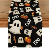 Artoid Mode Ghost Pumpkin Camdy 210 GSM Halloween Table Runner,Seasonal Fall Kitchen Dining Table Decoration for Home Party Decor 13x72 Inch