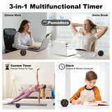 Kaflin Visual Pomodoro Timer with Gravity Flip, Magnetic Back, Built-in Clock & Auto-Cycle Mode, Rechargeable Focus Timer for Classroom, Work & Kitchen – Black