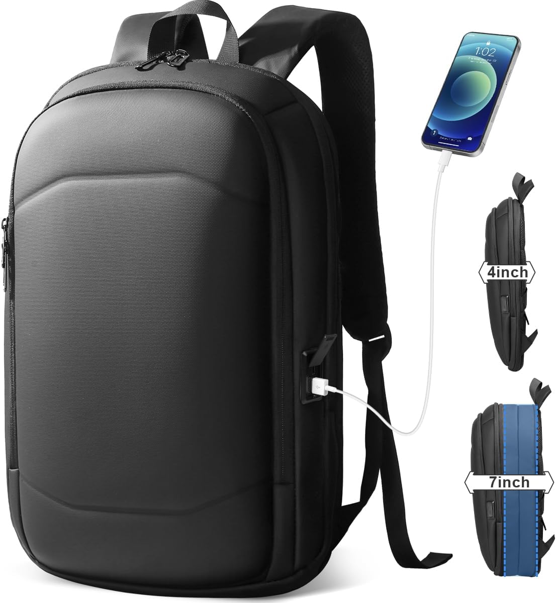Premium 17-Inch Expandable Business Laptop Backpack for Men | Waterproof Travel Bag with USB Port & Anti-Theft Pocket