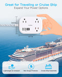 One Beat Cruise Power Strip with USB-C – Flat Plug Extension Cord, 3 Outlets & 4 USB Ports (2025)