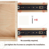 Wood Pull-Out Cabinet Drawer Organizer – Fully Assembled Slide-Out Shelf for Kitchen Cabinets
