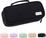 Green Large-Capacity Pencil Case with Carry Handle