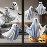 Halloween Ghost Window Clings – Double-Sided Vinyl Stickers for Glass Doors, Mirrors & Windows