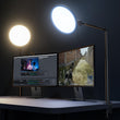 Weilisi 10.2" Desk Ring Light with C-Clamp Stand – 360° Rotating LED Lamp for Zoom, Podcast & Streaming