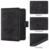 RFID Blocking Passport Holder Wallet with Magnetic Closure – Travel Document Organizer for Men & Women