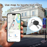 RSH Apple Find My Compatible Bluetooth Tracker Tags 4 Pack, Smart Luggage & Key Locator with Sound Alert – New Model