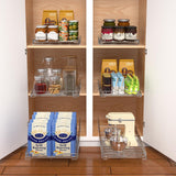 DINDON Narrow Chrome Pull-Out Cabinet Organizer – Single-Tier Heavy-Duty Slide-Out Wire Basket for Compact Cabinets