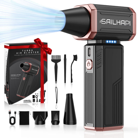 SAILHAPI Electric Air Duster 300000RPM Cordless Turbo Blower with Variable Speed Brushless Motor for PC Cleaning & Car Detailing