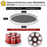 Non-Skid Lazy Susan Turntable Organizer (4-Pack, 10”) – Rotating Storage for Kitchen, Pantry, Fridge & Vanity