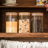 Square Glass Food Storage Jars – 6-Piece 37oz Airtight Kitchen Storage Container Set