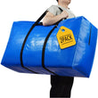 XXL 57-Gallon Extra Large Storage & Moving Bags (2-Pack) – Heavy-Duty Foldable Jumbo Totes with Reinforced Handles (Blue)
