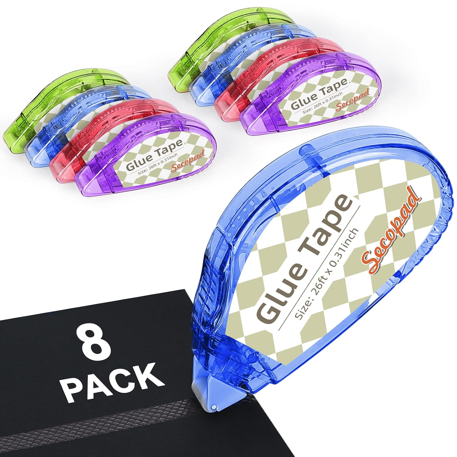 4-Pack Double-Sided Adhesive Tape Rollers